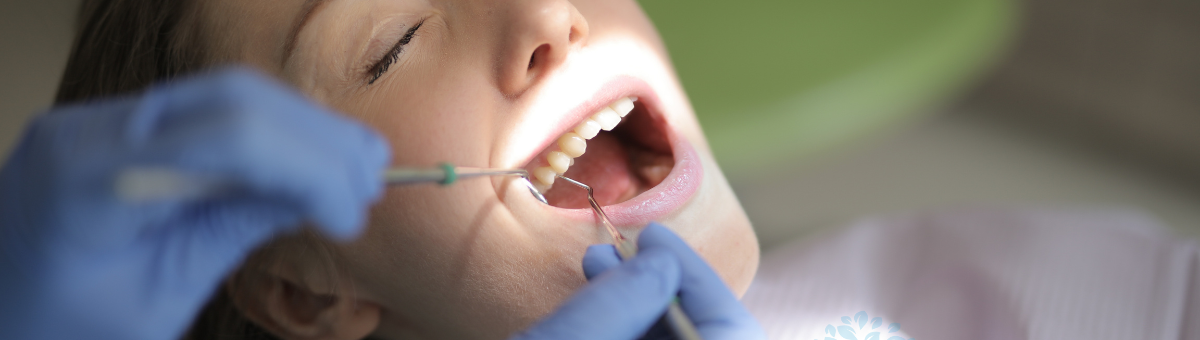 young woman getting a dental check up